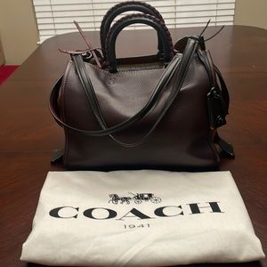 Coach Rogue (oxblood/black copper) with whipstitch handles 1941 collection